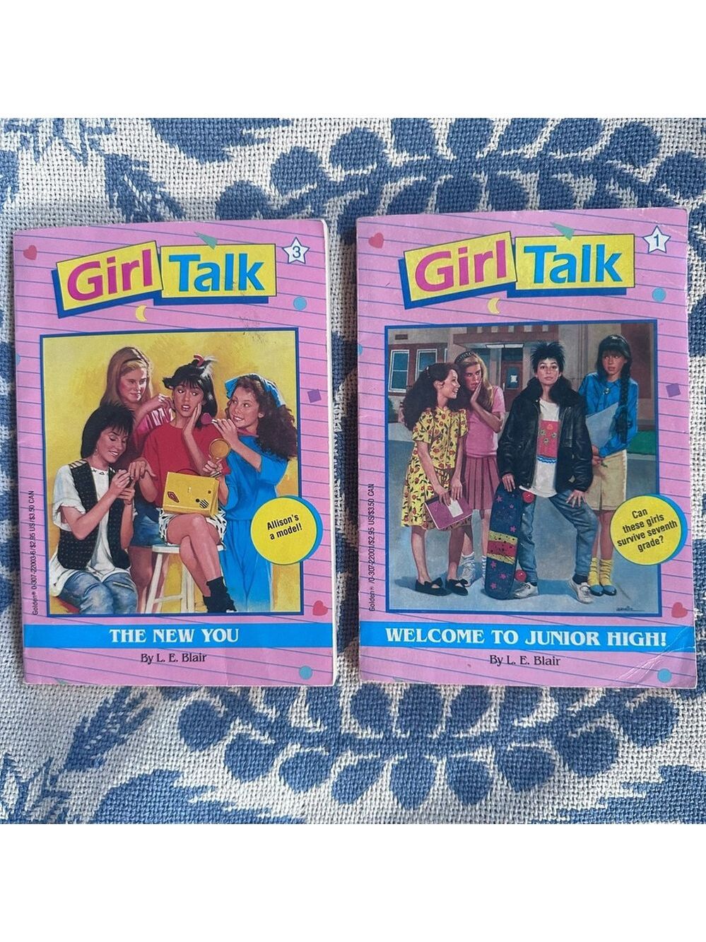 Vintage 1990 Girl Talk By L E Blair Volume #1 And #3 Western Publishing Company
